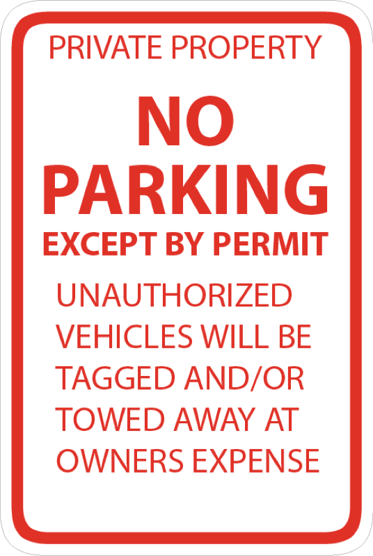 Parking and Regulation Signs 18x24